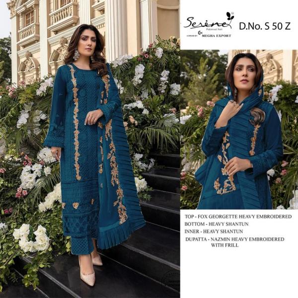 Serene S 50 W To Z Colors Georgette Pakistani Salwar Suits Collection